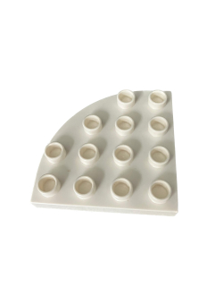 Lego® Duplo® zaoblená kostka 4x4 bílá